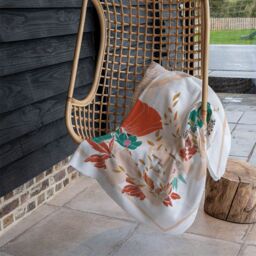 Benjamin Tate Design Love & Flowers Blanket in Natural - Size: 120 cm x 150 cm - thumbnail 4