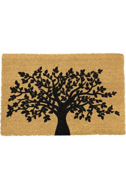 Artsy Mats Tree of Life Doormat - Regular 60x40cm in Black - Size: 40 cm x 60 cm - image 1