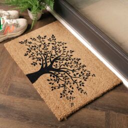 Artsy Mats Tree of Life Doormat - Regular 60x40cm in Black - Size: 40 cm x 60 cm - thumbnail 2