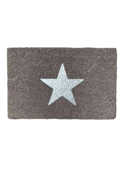 Artsy Mats Grey Glitter Star Doormat - Regular 60x40cm in Black - Size: 40 cm x 60 cm - image 1