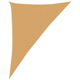 Berkfield Home Sunshade Sail 160 g/m¬≤ Triangular Sand 4x5x6.8 m HDPE in Brown - thumbnail 2