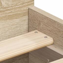 Berkfield Home Bed Frame with Drawer Frame Grey Sonoma 75x190 cm Small Single in Light Oak - thumbnail 9