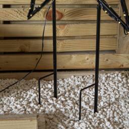 Samuel Alexander 60cm Light up Dewdrop Metal Star with Garden Stake & Warm White LEDs in Black - thumbnail 6