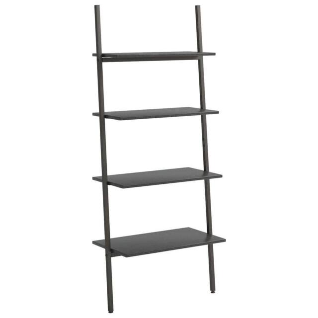 Berkfield Home 4-Tier Leaning Shelf Black 64x34x150.5 cm - image 1