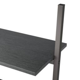 Berkfield Home 4-Tier Leaning Shelf Black 64x34x150.5 cm - thumbnail 7