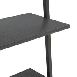 Berkfield Home 4-Tier Leaning Shelf Black 64x34x150.5 cm - thumbnail 6