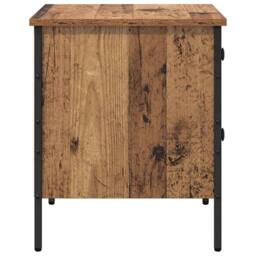 Berkfield Home Traditional Bedside Cabinet Old Wood 40x42x50 cm Engineered Wood in Brown - Size: 40 x 42 x 50 cm - thumbnail 7