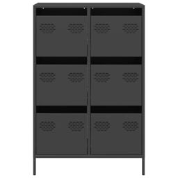 Berkfield Home Highboard Black 68x39x101.5 cm Steel - thumbnail 5