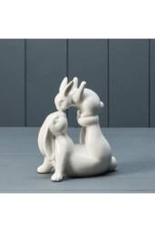 KDMD Ceramic White Love You Rabbits - thumbnail 1