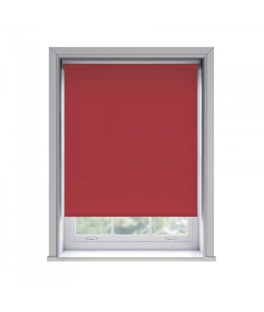 New Edge Blinds No Drill Red Thermal Blackout Roller Blind 170cm Drop - Size: 115 cm - image 1