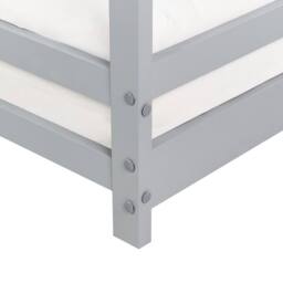 Wyld and Coco Kids House Bed Grey Pine EU Single 3ft Slatted Base - thumbnail 5