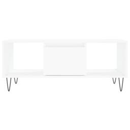 Berkfield Home Modern Coffee Table White 90x50x36.5 cm Engineered Wood - thumbnail 5