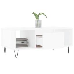 Berkfield Home Modern Coffee Table White 90x50x36.5 cm Engineered Wood - thumbnail 4