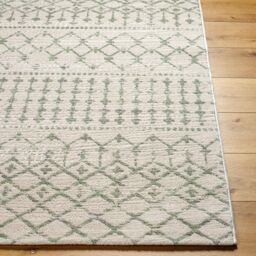 Livabliss Roma-Geometric Grey Ivory Green Living Dining Bedroom Rug - Size: 80 cm x 220 cm - thumbnail 4