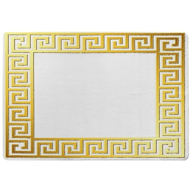 Benjamin Tate Design Golden Greek Ornamental Frame Rug in Natural - Size: Large - image 1
