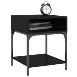 Berkfield Home Elegant Bedside Tables 2 pcs Black 40x41x50 cm Engineered Wood - Size: 40 x 41 x 50 cm - thumbnail 1