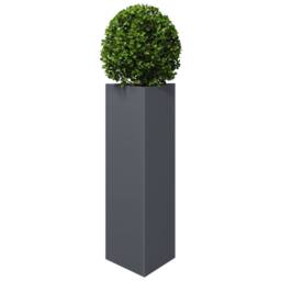 Berkfield Home Durable Garden Planter Anthracite Triangular 30x26x75 cm Steel in Dark Grey - Size: 30 x 26 x 75 cm - thumbnail 1