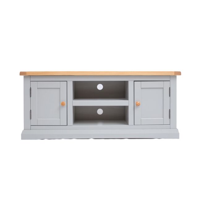 Cabinet Bits Loreo Light Grey 2 Door TV Cabinet Wood Knob - image 1