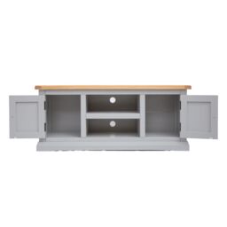 Cabinet Bits Loreo Light Grey 2 Door TV Cabinet Wood Knob - thumbnail 4