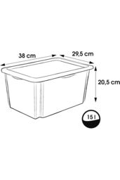 Keeeper Set of 2 Peppa Pig Turn Around Stackable Box 15 Litre with Lid - Natural Transparent in Clear - thumbnail 6