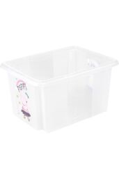 Keeeper Set of 2 Peppa Pig Turn Around Stackable Box 15 Litre with Lid - Natural Transparent in Clear - thumbnail 3