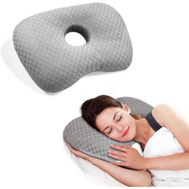 Nordara Ear Piercing Pillow for Side Sleeper Pain Relief in Grey - image 1