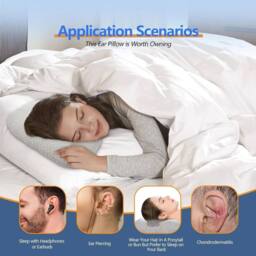 Nordara Ear Piercing Pillow for Side Sleeper Pain Relief in Grey - thumbnail 6