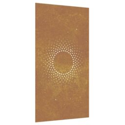 Berkfield Home Garden Wall Decoration 105x55 cm Corten Steel Sun Design in Brown - thumbnail 2
