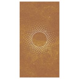 Berkfield Home Garden Wall Decoration 105x55 cm Corten Steel Sun Design in Brown - thumbnail 4