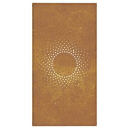 Berkfield Home Garden Wall Decoration 105x55 cm Corten Steel Sun Design in Brown - thumbnail 5