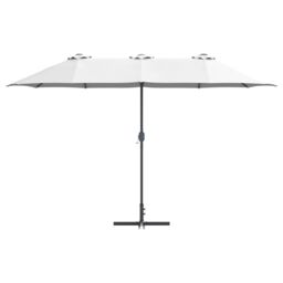 Berkfield Home Garden Parasol Sand 380 x 196 x 235 cm Powder-coated steel - thumbnail 5
