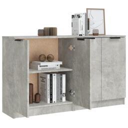 Berkfield Home Sideboards 2 pcs Concrete Grey 60x30x70 cm Engineered Wood - Size: 60 x 30 x 70 cm - thumbnail 5