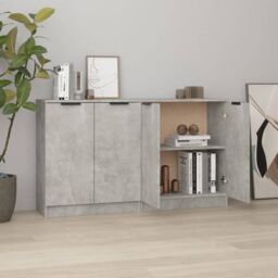 Berkfield Home Sideboards 2 pcs Concrete Grey 60x30x70 cm Engineered Wood - Size: 60 x 30 x 70 cm - thumbnail 1