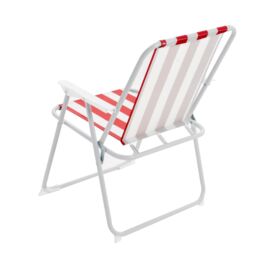 Harbour Housewares Folding Metal Beach Chairs Pack of 2 in Red - thumbnail 5