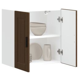 Berkfield Home Kitchen Wall Cabinet Porto Brown Oak Engineered Wood - thumbnail 4