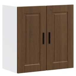 Berkfield Home Kitchen Wall Cabinet Porto Brown Oak Engineered Wood - thumbnail 1