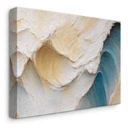 Mafett Large Canvas Ocean Wave Effect Wall Art Print in Beige - Size: 150 cm × 80 cm - thumbnail 2