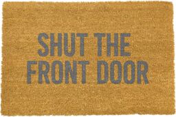Artsy Mats Grey Shut The Front Door Doormat - Size: 40 cm x 60 cm - thumbnail 2