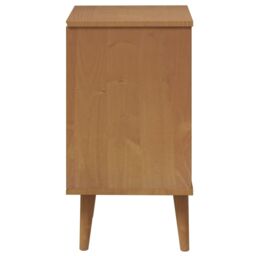 Berkfield Home Bedside Cabinet MOLDE Brown 40x35x65 cm Solid Wood Pine - Size: 40 x 35 x 65 cm - thumbnail 6