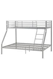 Seconique Tandi Triple Sleeper Bunk Bed (Single top bunk / Double bottom bunk) in Metallic Silver - thumbnail 2
