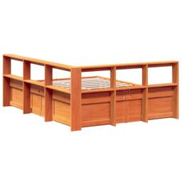 Berkfield Home Bookcase Bed without Mattress Wax Brown 140x200cm Solid Wood Pine - Size: 140x200 cm - thumbnail 7