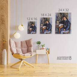 "Artery8 Young Man & Skull Portrait Painting Cezanne Canvas Wall Art Print - Size: W12"" x H16""" - thumbnail 4