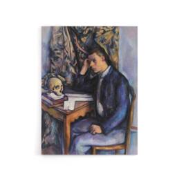"Artery8 Young Man & Skull Portrait Painting Cezanne Canvas Wall Art Print - Size: W12"" x H16""" - thumbnail 1