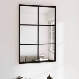 Berkfield Home Wall Mirror Black 60x40 cm Metal - thumbnail 2