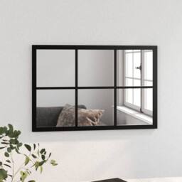 Berkfield Home Wall Mirror Black 60x40 cm Metal - thumbnail 3