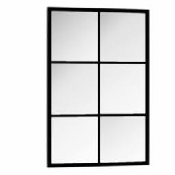 Berkfield Home Wall Mirror Black 60x40 cm Metal - thumbnail 4