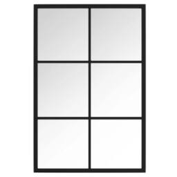 Berkfield Home Wall Mirror Black 60x40 cm Metal - thumbnail 1
