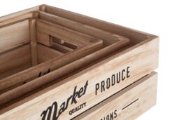 Orsina Set of 3 Rustic Provisions Natural Crates in Brown - thumbnail 5