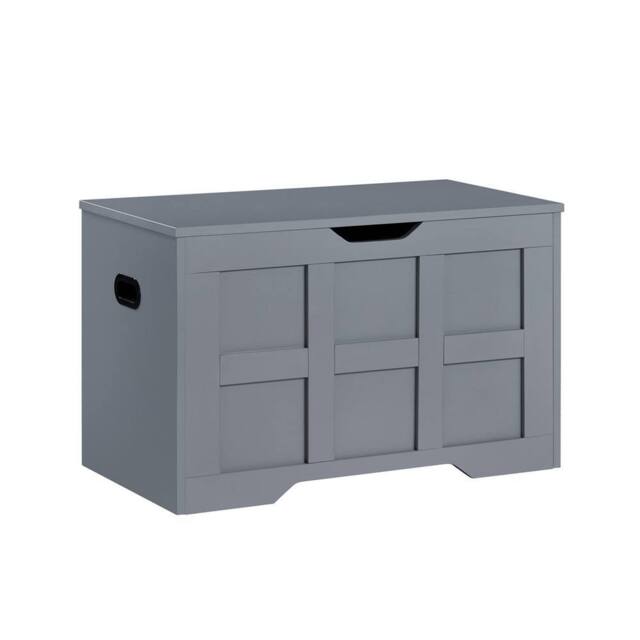 Kelvenix Small, Grey Wooden Storage Ottoman Bench Box - Size: 0.6m2 - image 1