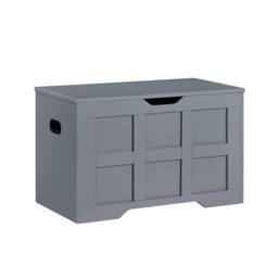 Kelvenix Small, Grey Wooden Storage Ottoman Bench Box - Size: 0.6m2